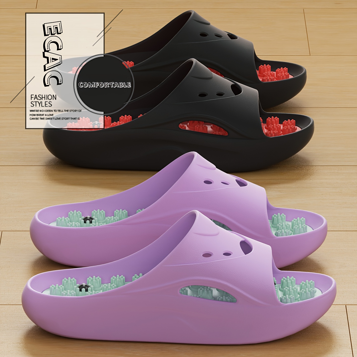 Men Shoes On - Женские и мужские массажные тапочки из