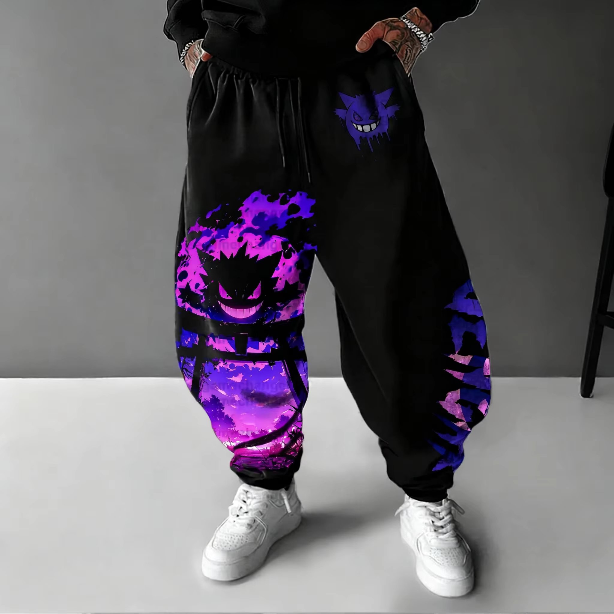 Men Shoes Japan - Спортивные брюки Y2K 2026 Pokemon Gengar