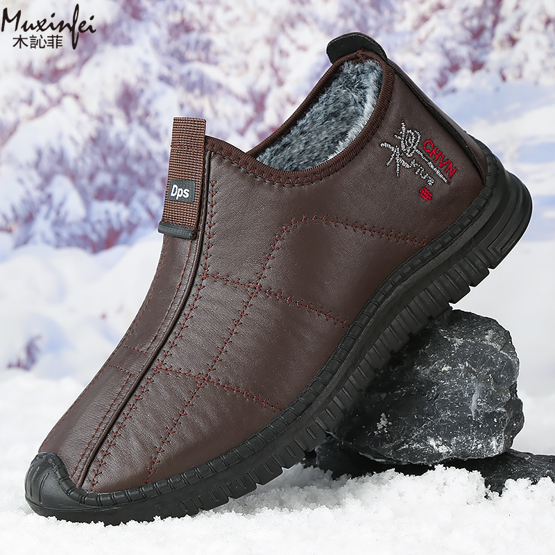 Men'S Shoes Dockers - Зимняя мужская хлопковая обувь, теплые плюшевые