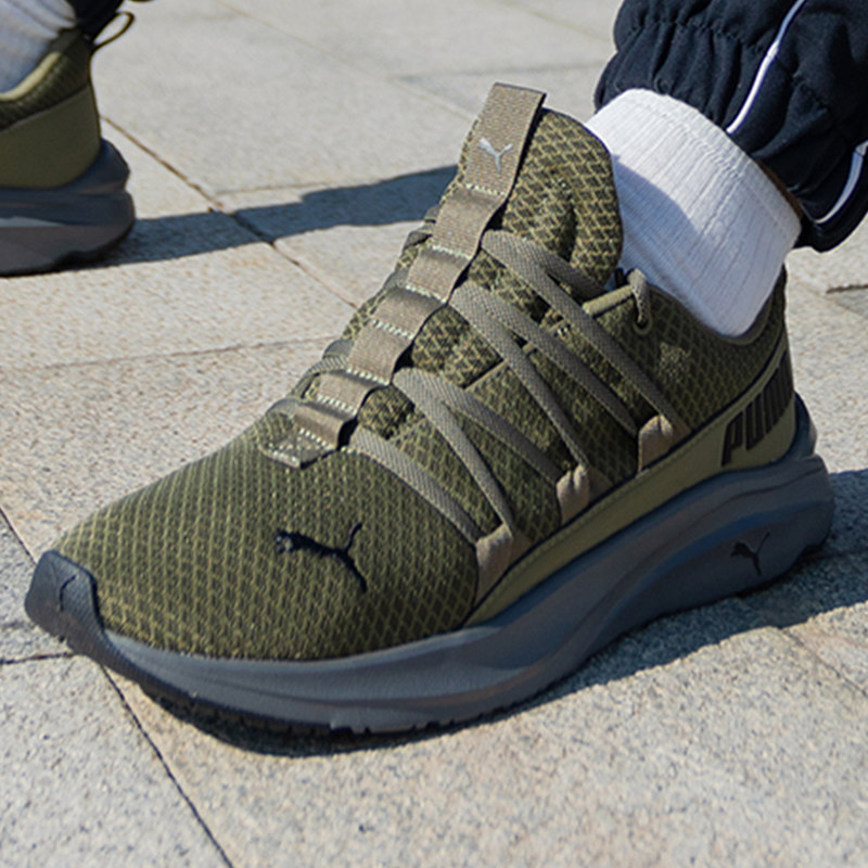 Men Shoes Puma - Мужские кроссовки PUMA, новые, военно-зеленые, сетчатые,