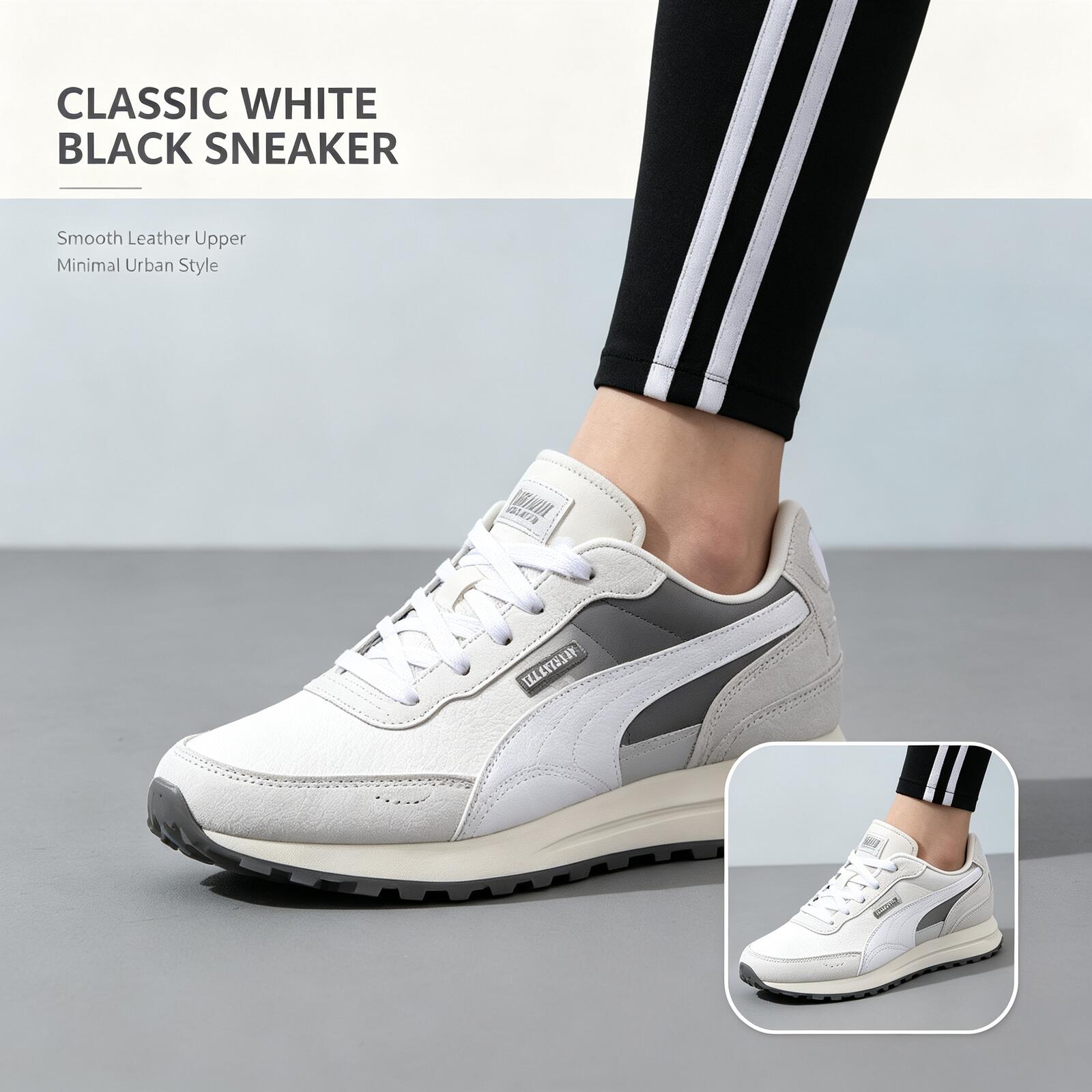Мужские бело-черные низкие кро – обзор и цена Men Shoes Puma